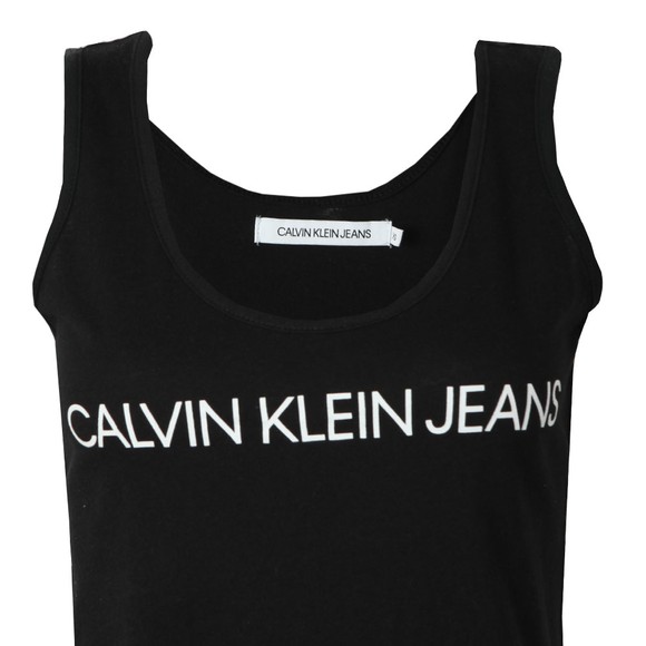 Calvin Klein Jeans Womens Black Logo Vest Top #2