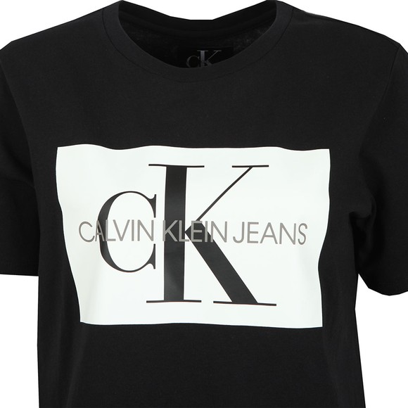 Calvin Klein Jeans Womens Black Logo T-Shirt Dress #2