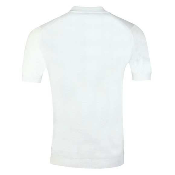 John Smedley Mens White Noah Skipper Collar Shirt SS main image