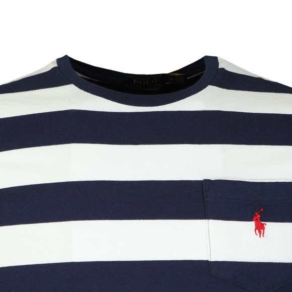 Polo Ralph Lauren Mens White Pocket Stripe T-Shirt #2