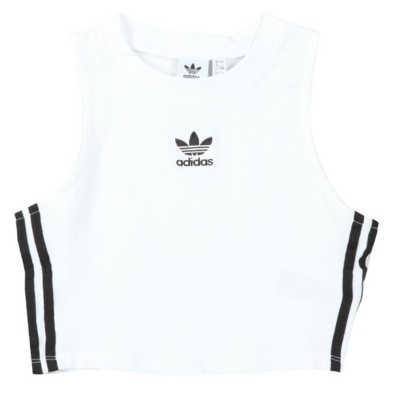 adidas Originals Womens White Crop Tank main image