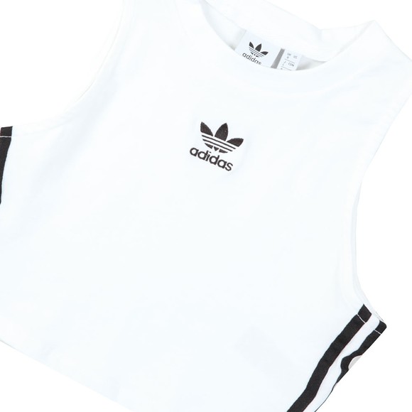 adidas Originals Womens White Crop Tank main image