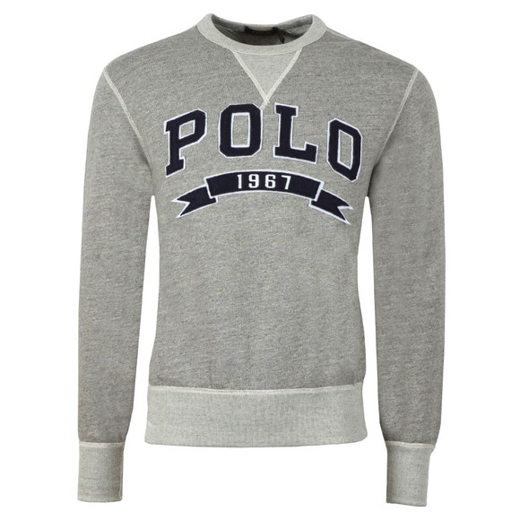 Polo Ralph Lauren Mens Grey Large Logo Sweatshirt #1