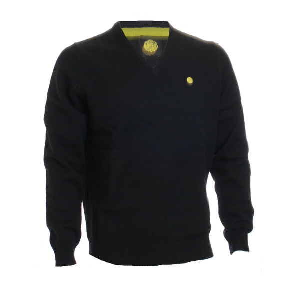 Pretty Green Mens Black Pretty Green V Neck Pullover main image
