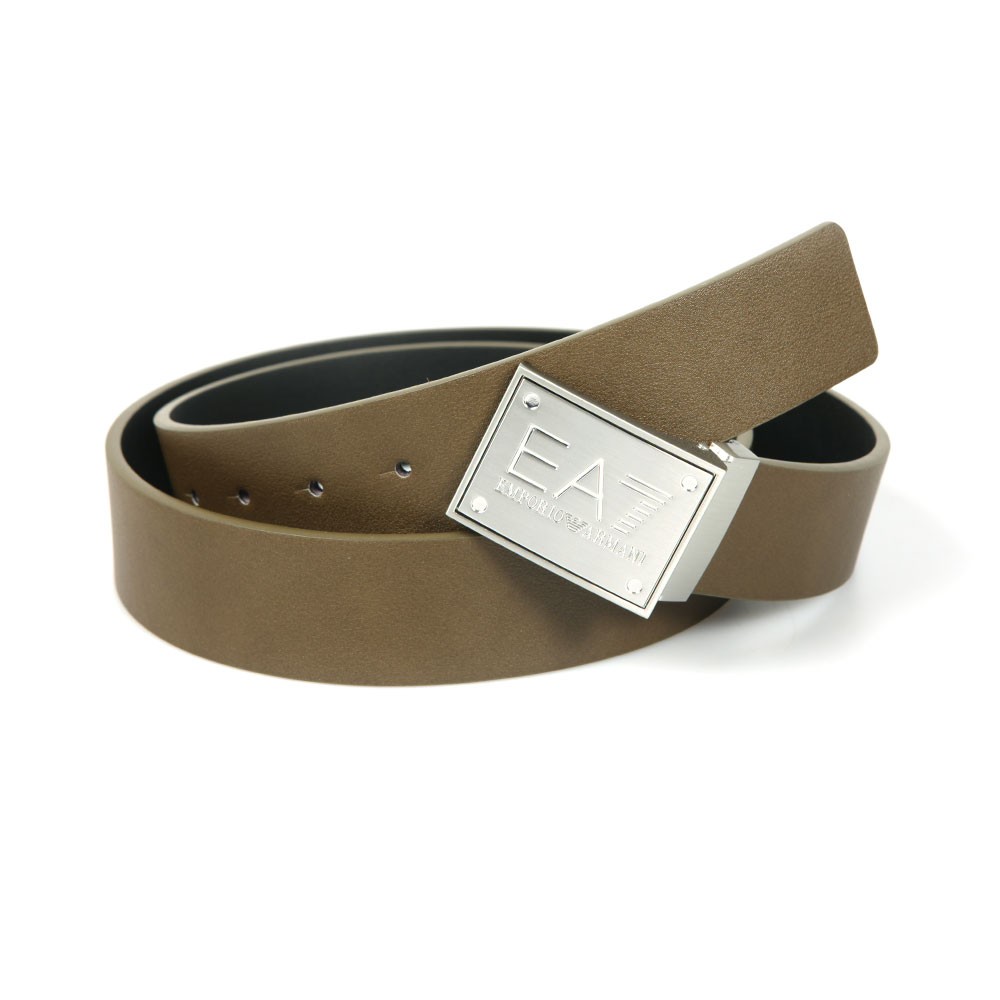 emporio armani logo plate belt