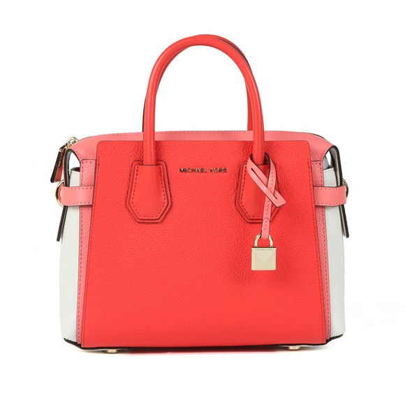 Michael Kors Womens Red Mercer Belted Satchel  #1