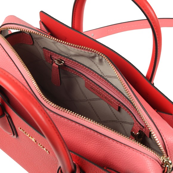 Michael Kors Womens Red Mercer Belted Satchel  #3