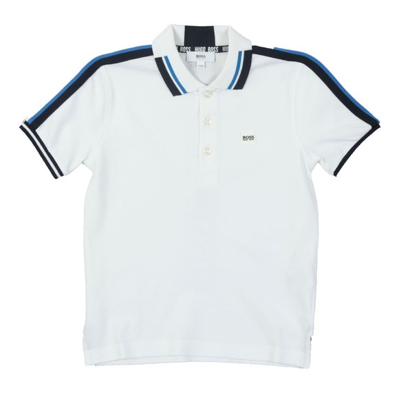 BOSS Boys White Boys J25D47 Polo Shirt main image