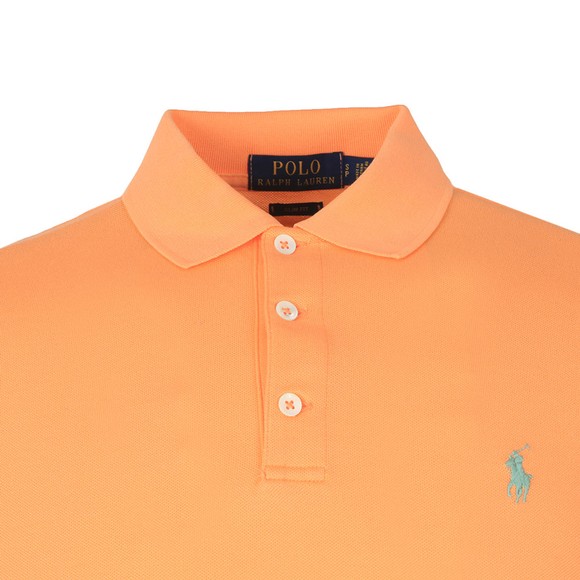 Polo Ralph Lauren Mens Orange Slim-Fit Stretch Mesh Polo Shirt #2