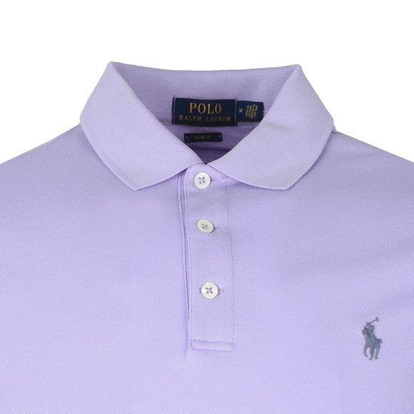 Polo Ralph Lauren Mens Purple Slim-Fit Stretch Mesh Polo Shirt #2