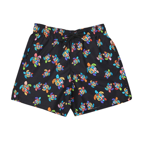 Vilebrequin Mens Black All Over Rainbow Turtles Swim Short #1