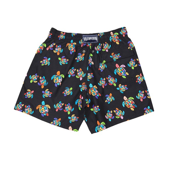 Vilebrequin Mens Black All Over Rainbow Turtles Swim Short #2