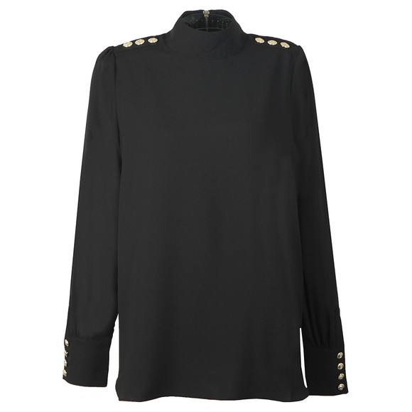 Holland Cooper Womens Black High Neck Shirt #1