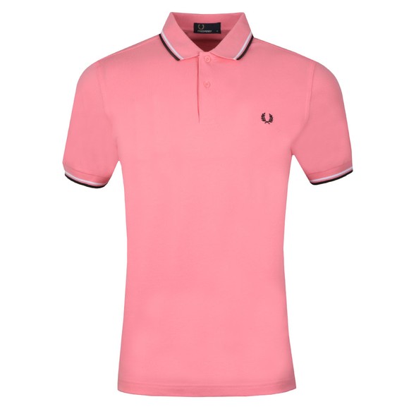 Fred Perry Mens Pink Twin Tipped Polo Shirt #1