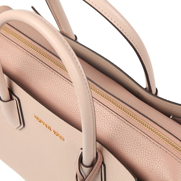 Michael Kors Womens Pink Mercer Pebbled Leather Satchel #3