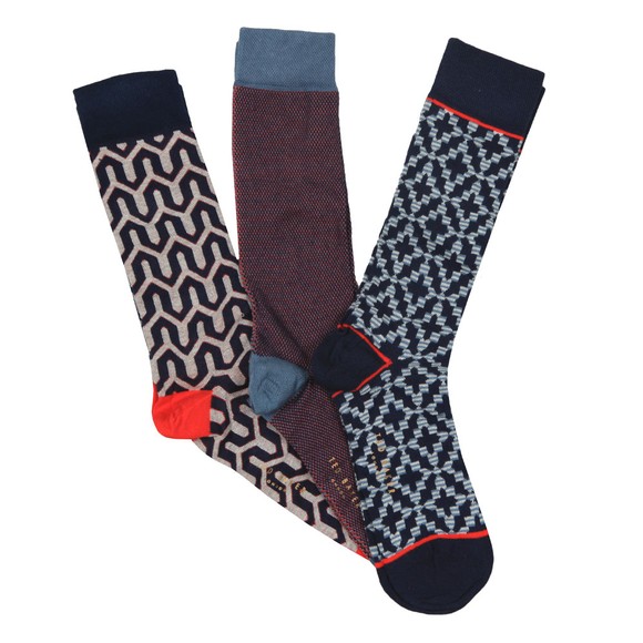 Ted Baker Geo Three Pack Sock Oxygen Clothing