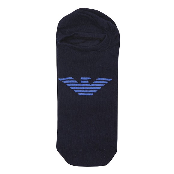 Emporio Armani Mens Blue Invisible Sock #1