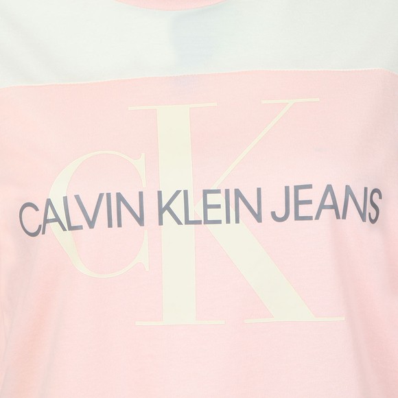 Calvin Klein Jeans Womens Pink Two Tone Logo T-Shirt main image