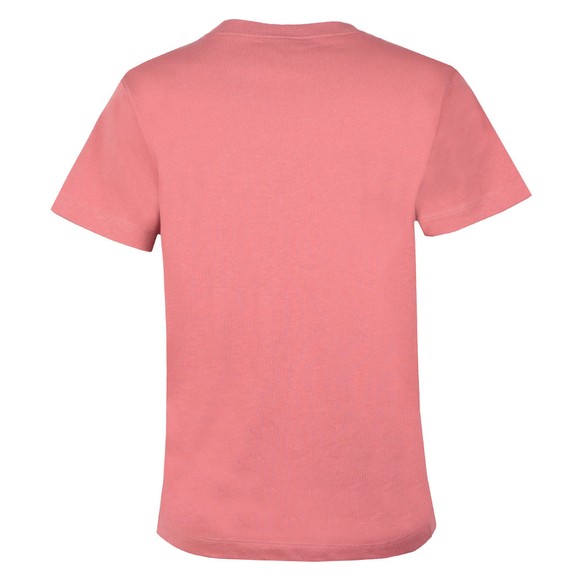 Champion Reverse Weave Womens Red Small Script Logo T-Shirt #3