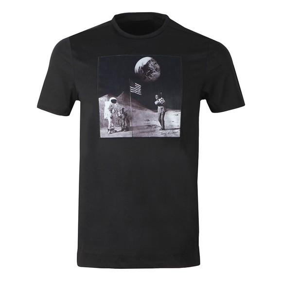 Limitato Mens Black Terry O'Neill Man On The Moon T Shirt main image