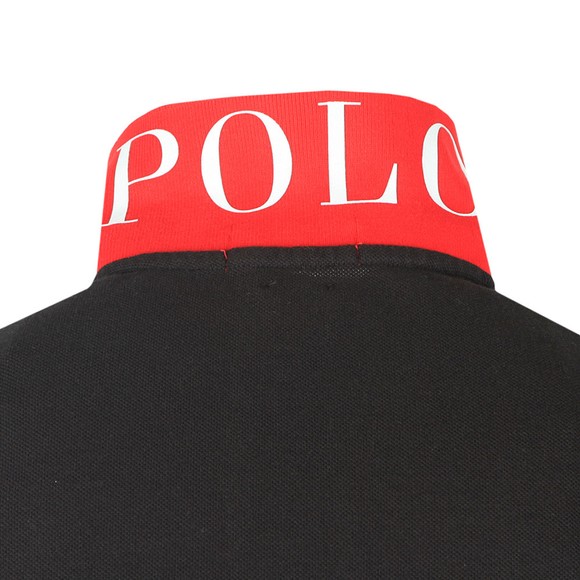 Polo Ralph Lauren Mens Black Big Polo Player Contrast Collar Polo Shirt #2