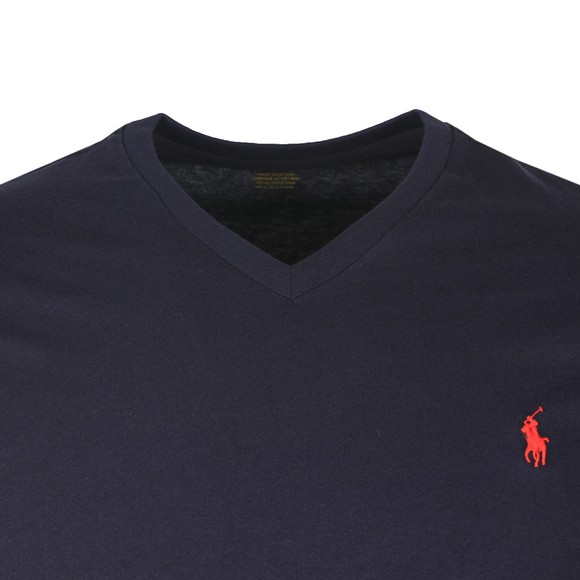 Polo Ralph Lauren Mens Blue Custom Slim Fit V Neck T Shirt #2