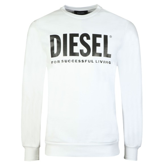 Diesel Mens White S-GIR Division Logo Sweatshirt main image