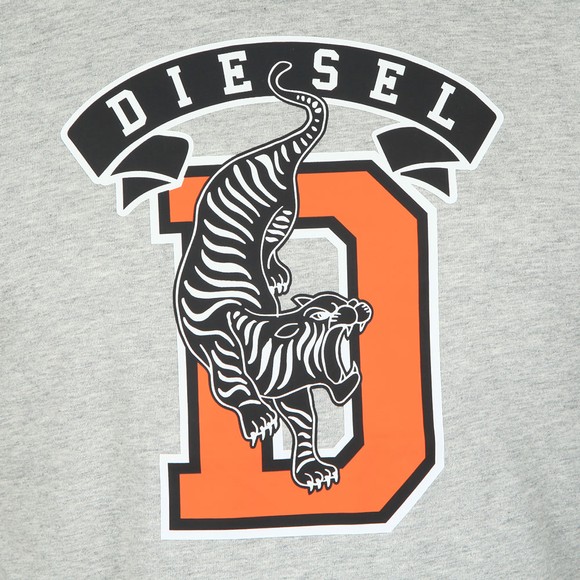 Diesel Mens Grey Diego Tiger T Shirt main image