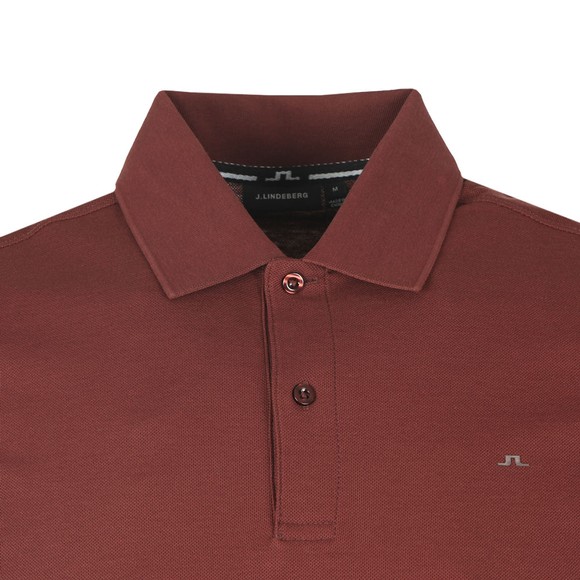 J.Lindeberg Mens Red Troy Clean Pique Polo Shirt main image
