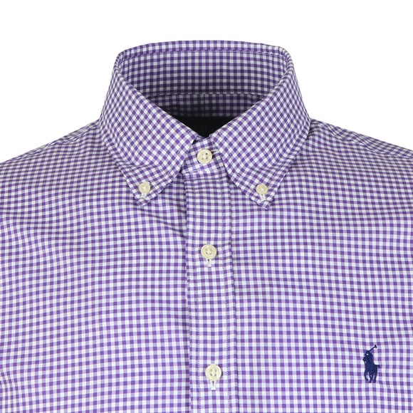 Polo Ralph Lauren Mens Purple Slim Fit Stretch Gingham Shirt main image