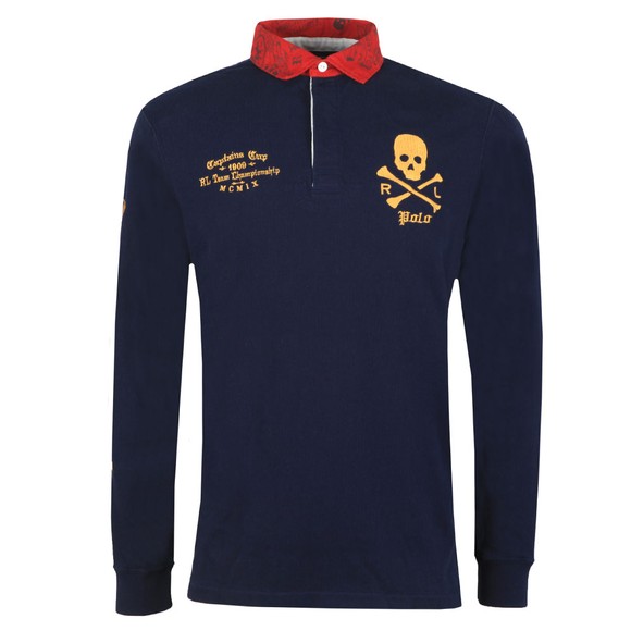 Polo Ralph Lauren Mens Blue St Andrews Rugby Polo Shirt #1