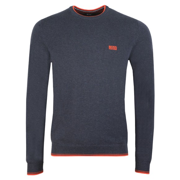 BOSS Mens Blue Athleisure Rimex Jumper #1