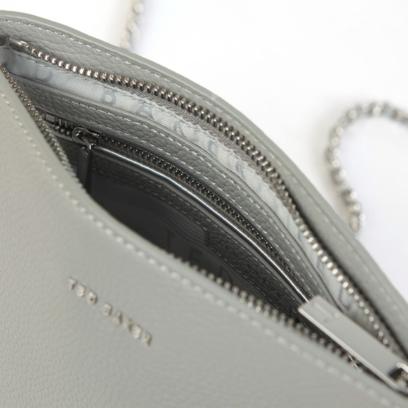 Ted Baker Womens Grey Jemira Bow Stud Clutch Bag #3