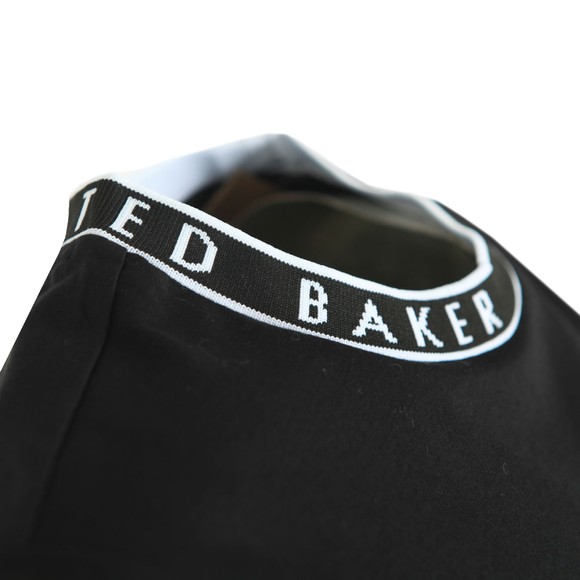 Ted Baker Womens Black Renyaz Branded Ribbed T-Shirt #2