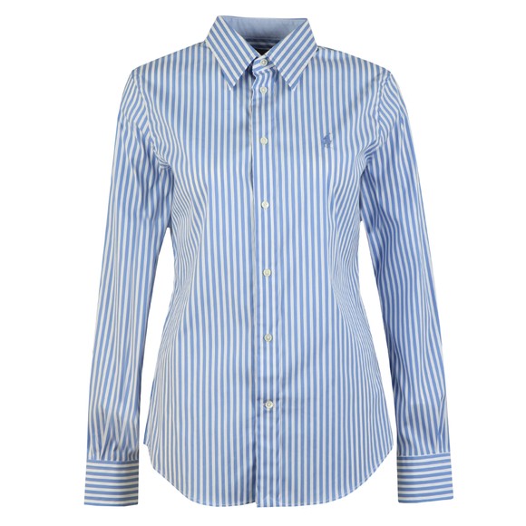 Polo Ralph Lauren Womens White White Multi Stripe Long Sleeve Shirt #1