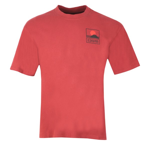 Edwin Mens Red Sunset On Mount Fiji T Shirt main image