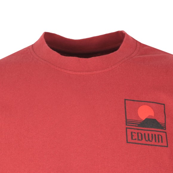 Edwin Mens Red Sunset On Mount Fiji T Shirt main image