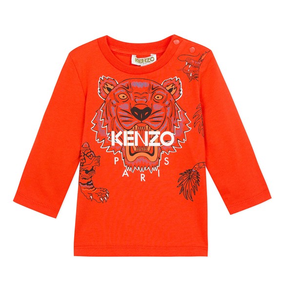 Kenzo Baby Boys Orange Japanese Dragon Tiger T Shirt #1