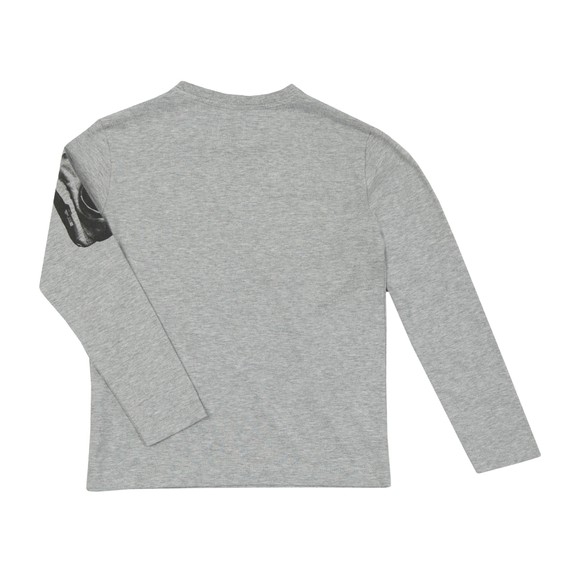 C.P. Company Undersixteen Boys Grey Viewfinder Sleeve Logo Long Sleeve T Shirt #2