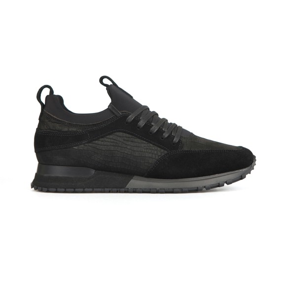 Mallet Mens Black Archway Suede Croc Trainer main image