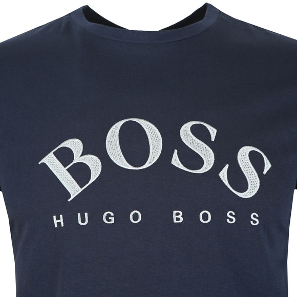 BOSS Mens Blue Athleisure Tee 1 Embroidered Sly T Shirt #2