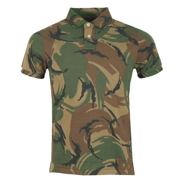 Polo Ralph Lauren Mens Green Camo Custom Slim Fit Polo Shirt main image