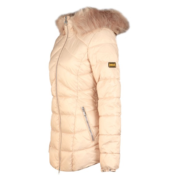 Barbour International Womens Pink Hampton Quilt Jacket #2