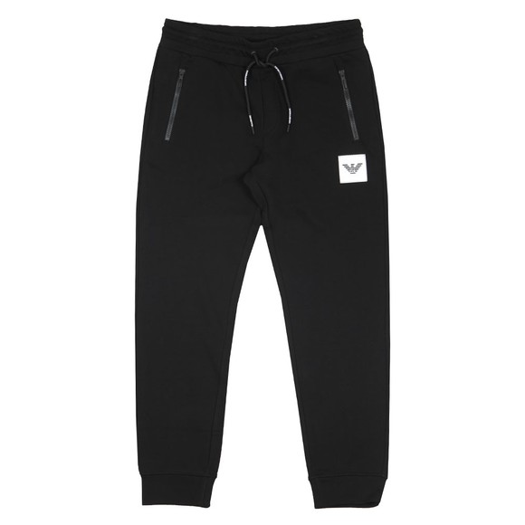Emporio Armani Mens Black Square Logo Jogger main image