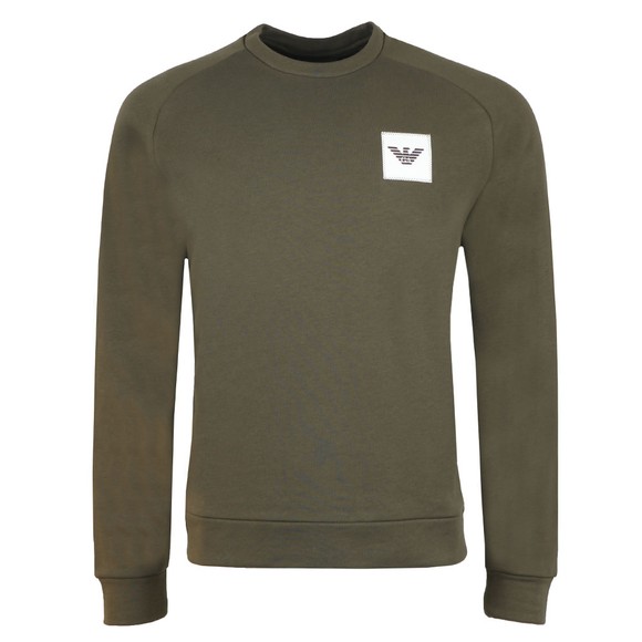 Emporio Armani Mens Green Square Logo Sweatshirt main image