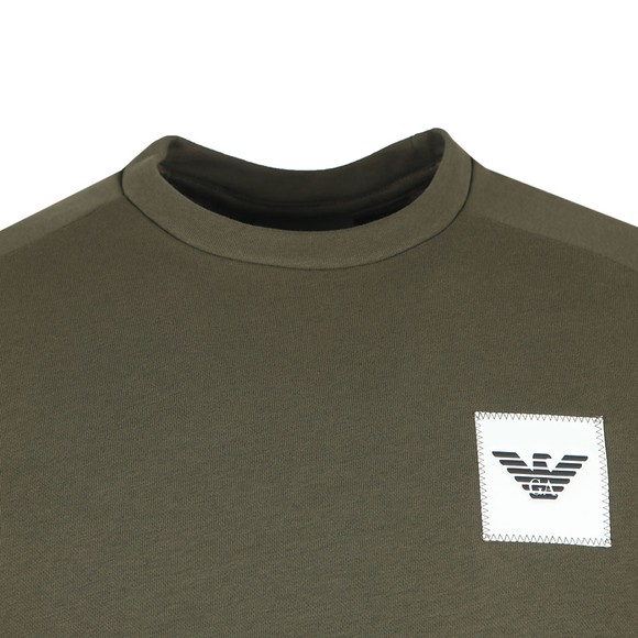 Emporio Armani Mens Green Square Logo Sweatshirt main image