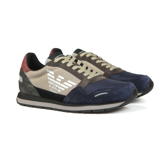 Emporio Armani Mens Blue Logo Runner main image