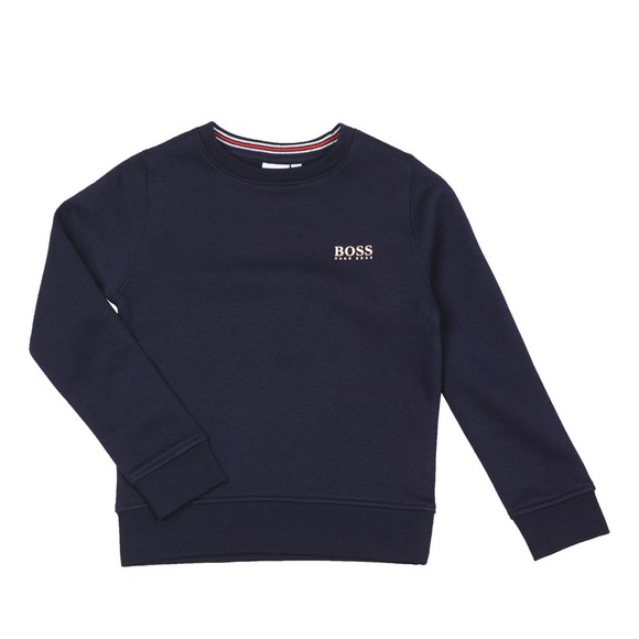 BOSS Boys Blue J24E24 Plain Sweatshirt main image