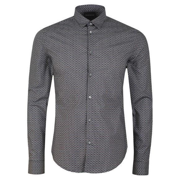 Emporio Armani Mens Blue Camacia Long Sleeved Shirt main image