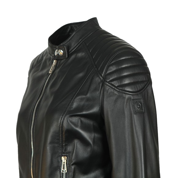 Belstaff Womens Black Mollison Leather Jacket #2